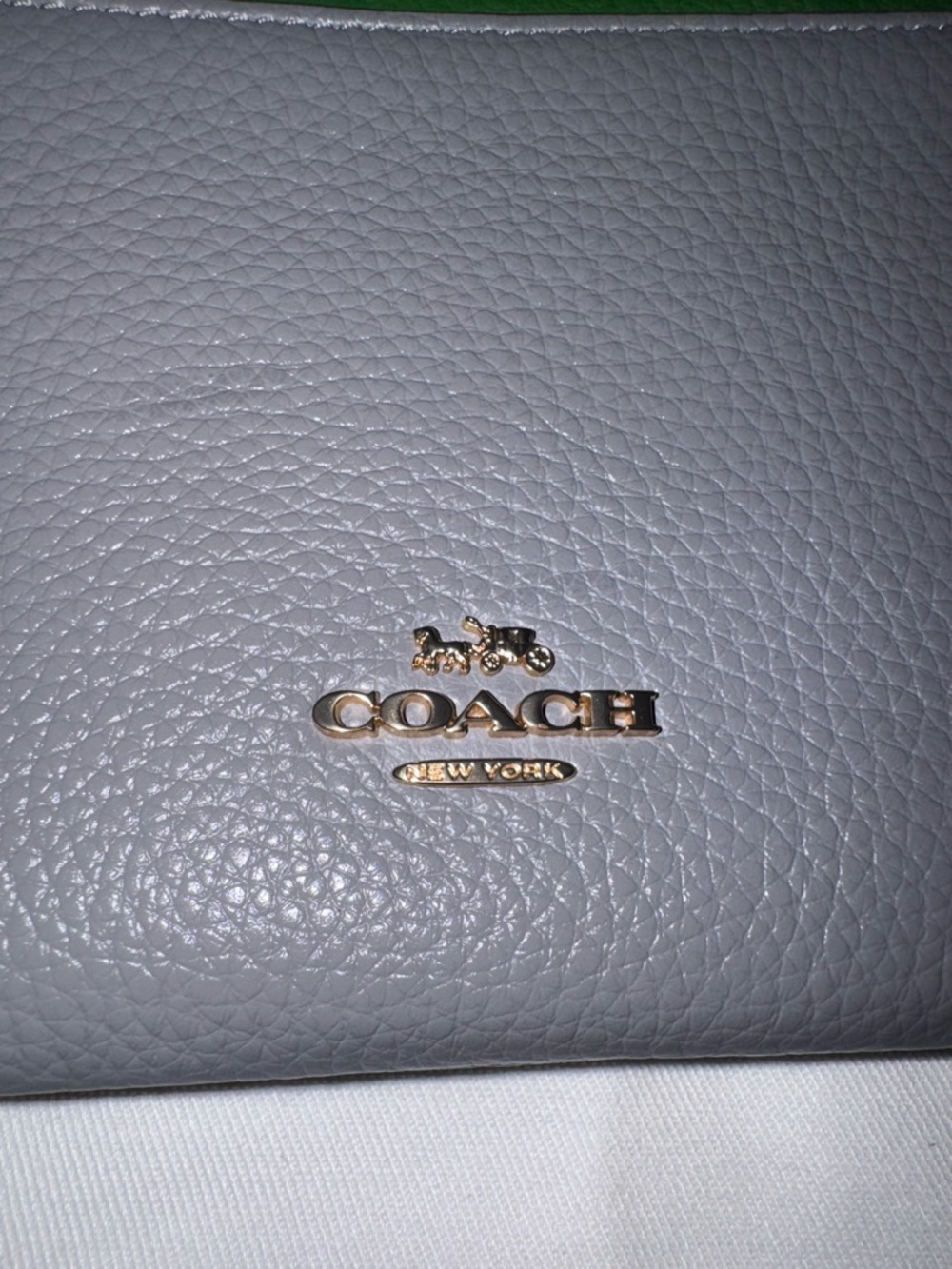 Coach Double Zip Wristlet Green Gray - Picture 8 of 8